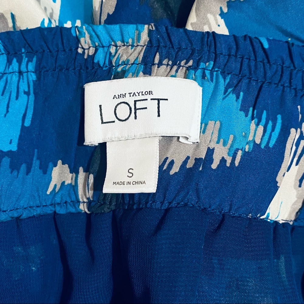 LOFT Ann Taylor Silk Skirt with pockets Size S Fully lined Elastic waist… - Picture 2 of 9